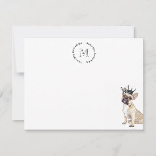Dog Lover French Bulldog Personalised Royal Card