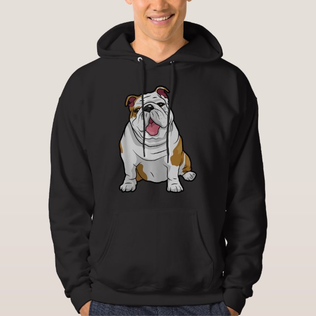 Dog Lover | Funny English Bulldog Puppy Gift Hoodie (Front)