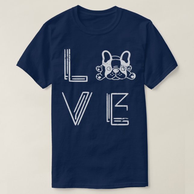 Dog Lover Gift Cute Frenchie T-Shirt (Design Front)