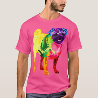 Dog Lover Gifts Pug For Womens Colorful Pug Mens ( T-Shirt
