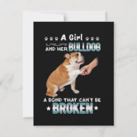 Dog Lover | Girl Her Bulldog A Bond Cant Be Broken