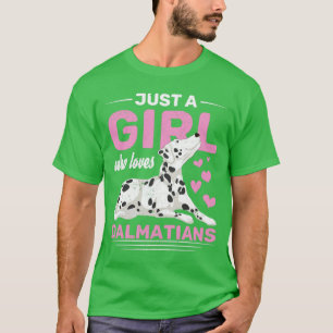 Dog Lover Girls Pet Animal Dog Breed Dalmatian T-Shirt