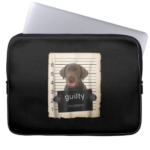 Dog Lover Guilty Chocolate Labrador Bad Dog Laptop Sleeve