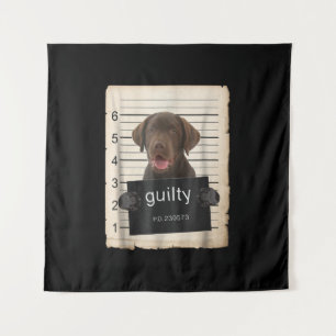 Dog Lover   Guilty Chocolate Labrador Bad Dog Tapestry