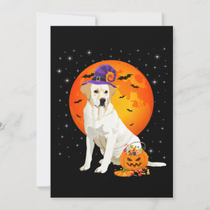 Dog Lover   Halloween Labrador On Trick Or Treat Card