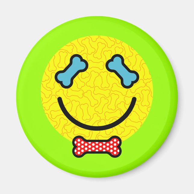 Dog Lover – Happy Face Magnet (Front)