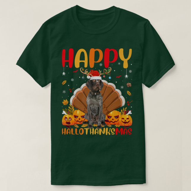 Dog Lover Happy German Wirehaired Pointer Dog Hell T-Shirt (Design Front)