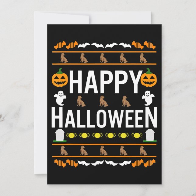 Dog Lover | Happy Halloween Chocolate Labrador Card (Front)