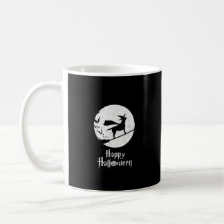 Dog Lover | Happy Halloween Lab Witch Riding Broom Coffee Mug