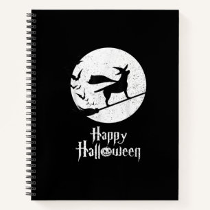 Dog Lover   Happy Halloween Lab Witch Riding Broom Notebook