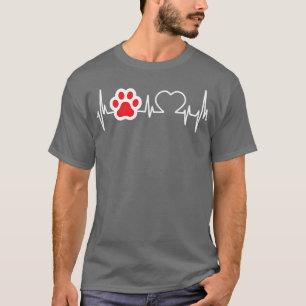 Dog Lover Heart Beat T-Shirt