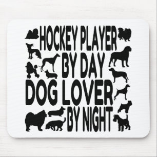Dog Lover Hockey Player Mouse Pad
