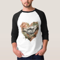 Dog Lover Human Animal Bond Watercolor Heart