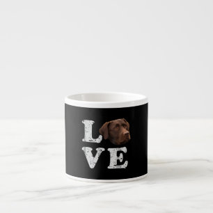 Dog Lover   I Love Chocolate Labrador Retriever Espresso Cup