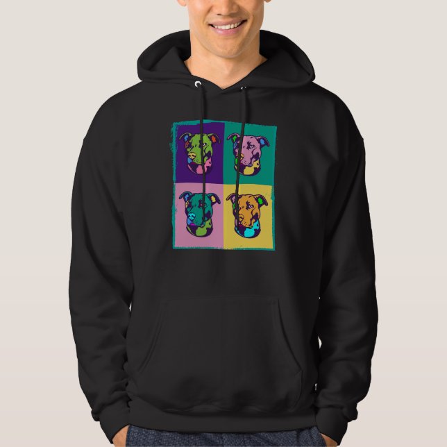 Dog Lover I Pop Pitbull Hoodie (Front)