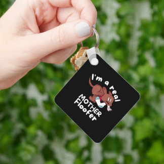 dog lover Im a real mother floofer labrador Key Ring