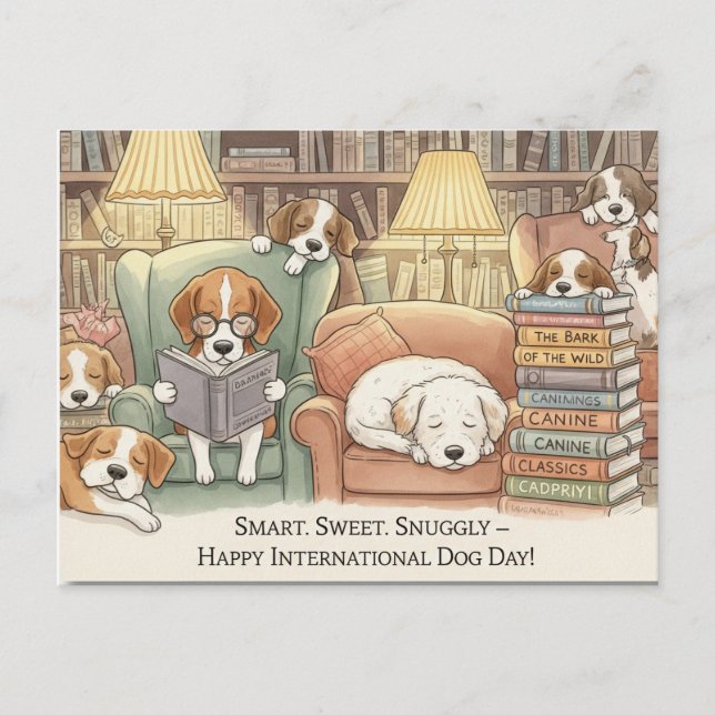 Dog Lover International Dog Day Postcard (Front)