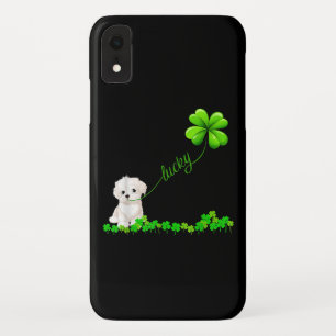 Dog Lover   Irish Shamrock Lucky With Cute Maltese Case-Mate iPhone Case