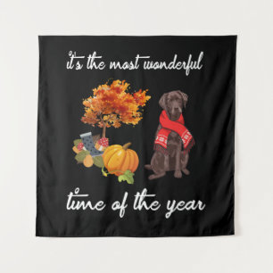 Dog Lover    It's The Most Wonderful Time Of  Year Tapestry
