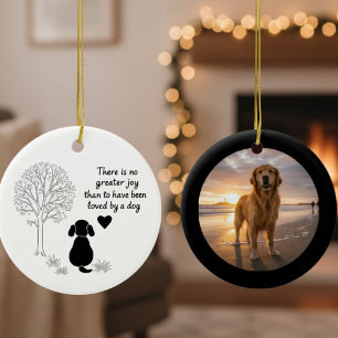 Dog Lover Joy Photo Quote Rescue Keepsake Ceramic Tree Decoration