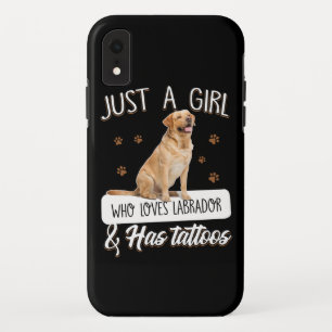 Dog Lover Just A Girl Who Loves Labrador Tattoos Case-Mate iPhone Case
