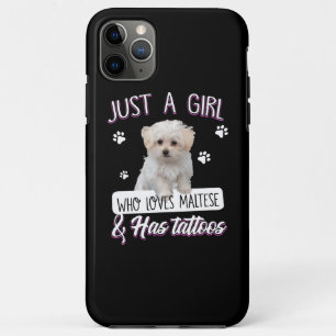 Dog Lover   Just A Girl Who Loves Maltese & Tattoo Case-Mate iPhone Case