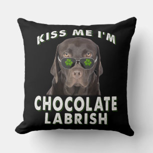 Dog Lover   Kiss Me I'm Chocolate Labrish Cushion