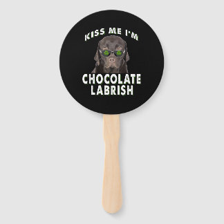 Dog Lover | Kiss Me I'm Chocolate Labrish Hand Fan