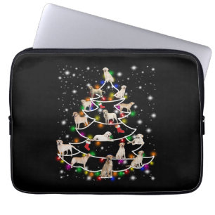 Dog Lover   Labrador Christmas Tree Laptop Sleeve