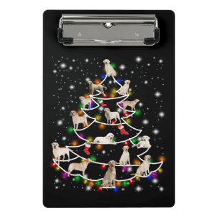Dog Lover Labrador Christmas Tree Mini Clipboard