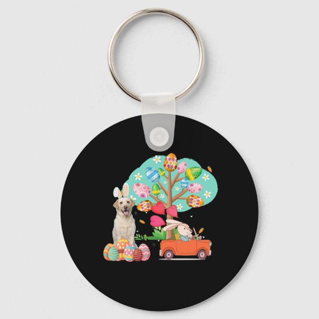 Dog Lover | Labrador Retriever Easter Day Key Ring (Front)