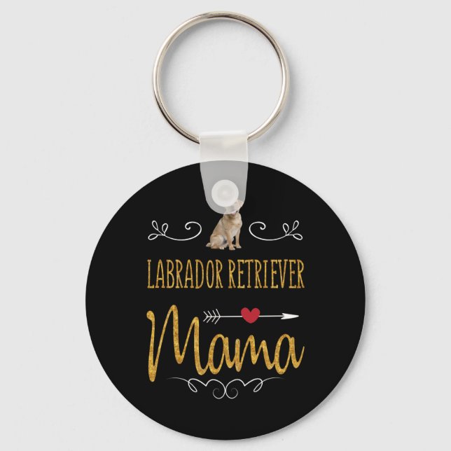 Dog Lover | Labrador Retriever Mama Key Ring (Front)