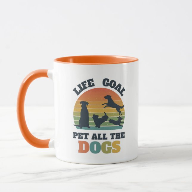 Dog Lover Life Goal Design for Animal Rescue Suppo Mug (Left)