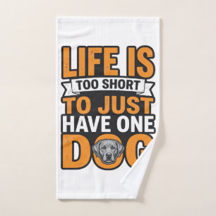 Dog Lover Life Is Too Short Vintage Shirt Design_1 Hand Towel