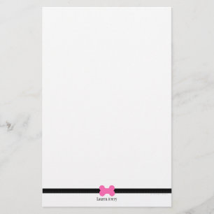 Dog Lover Little Hot Pink Bone Personalised Stationery