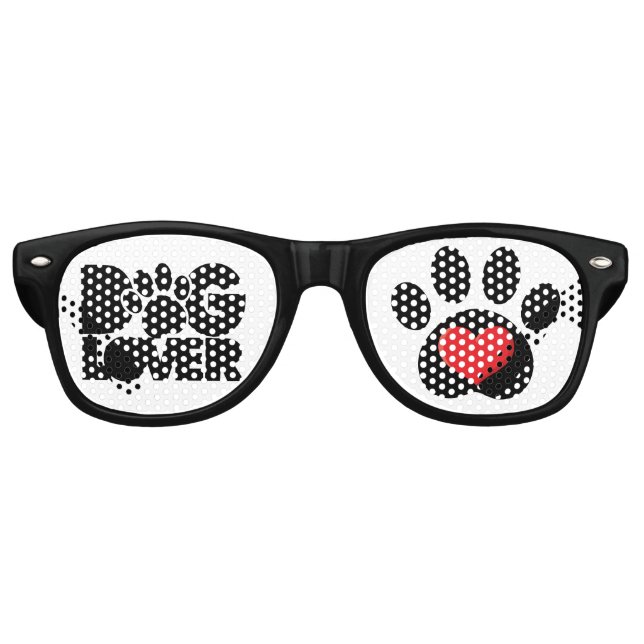 Dog Lover Logo Retro Sunglasses (Front)