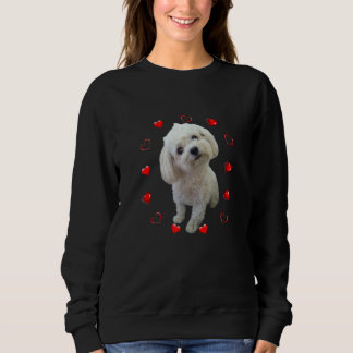 Dog Lover | Love Heart Maltese Puppy Owner Sweatshirt