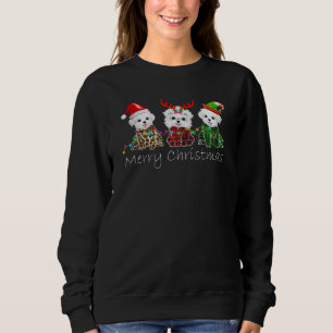 Dog Lover Merry Christmas Maltese Sweatshirt