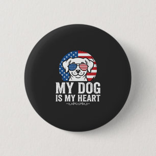 Dog Lover My Dog Is My Heart 6 Cm Round Badge