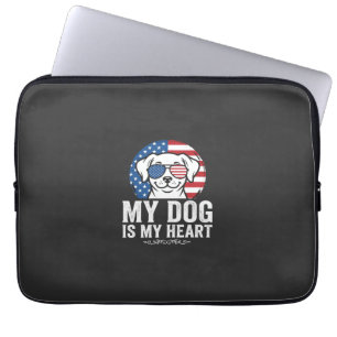 Dog Lover My Dog Is My Heart Laptop Sleeve
