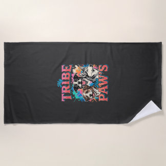 Dog Lover My Tribe Has Paws Beach Towel