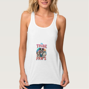 Dog Lover My Tribe Has Paws Singlet