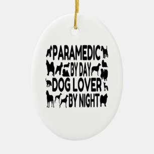 Dog Lover Paramedic Ceramic Tree Decoration