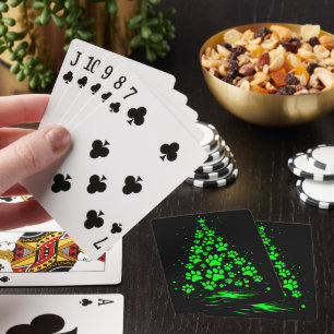 Dog Lover Paw Print Christmas Tree 5 Playing Cards