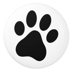Dog Lover Paw Print Drawer Pull Pet Rescue