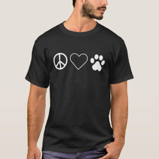 Dog Lover: Peace Love And Dogs For Dog Mum Dog Dad T-Shirt