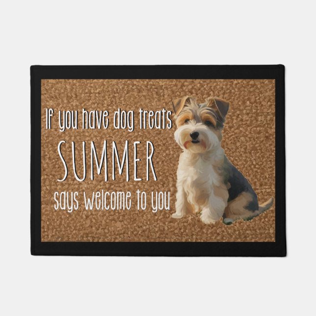 Dog Lover Personalised Biewer Terrier Name Doormat (Front)