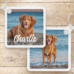 Dog Lover Personalised Pet Photo Keepsake Key Ring