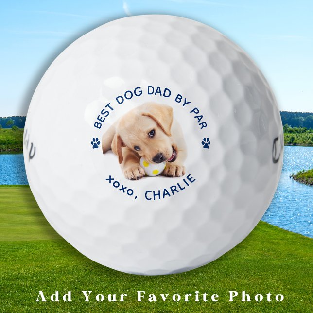 Dog Lover Personalised Pet Photo Modern Golfer Golf Balls (Creator Uploaded)