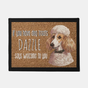 Dog Lover Personalised Poodle Dog Name Doormat